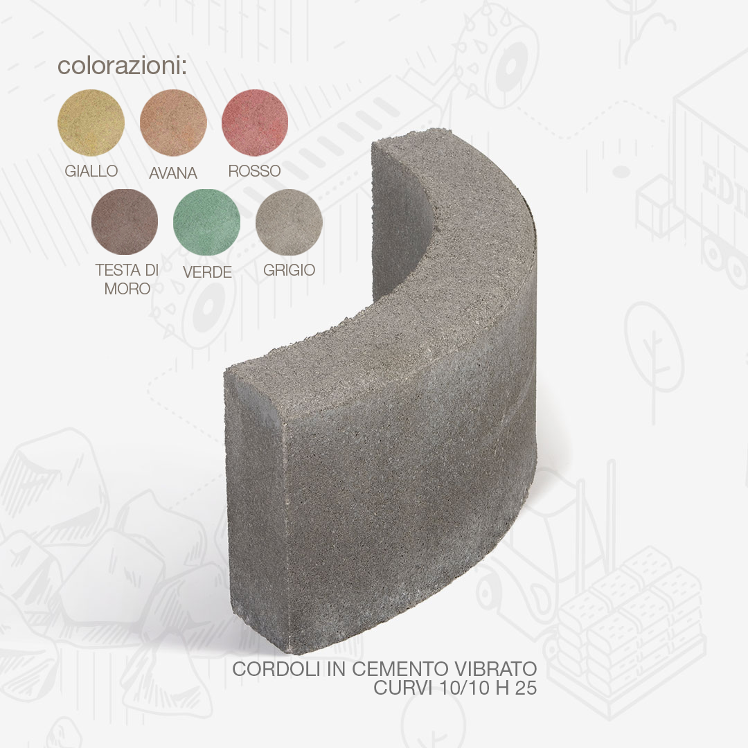 Cordoli in cemento vibrato curvi - immagine 3
