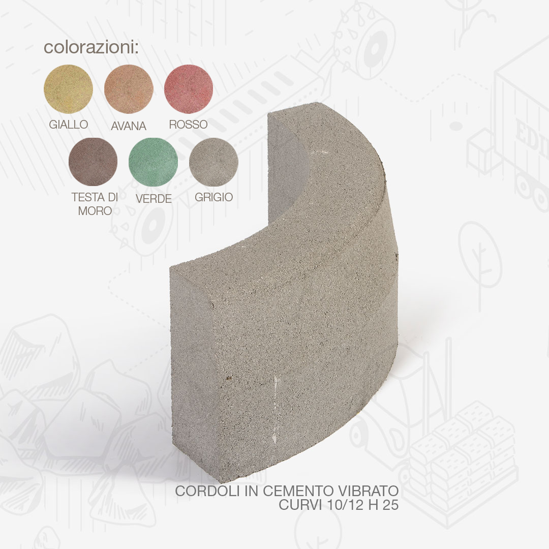 Cordoli in cemento vibrato curvi - immagine 2