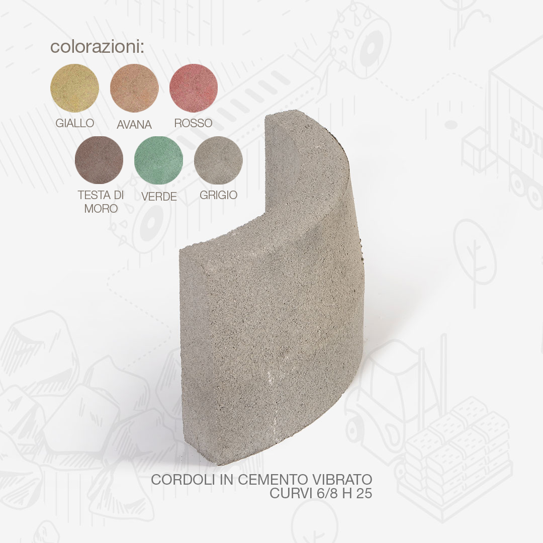 Cordoli in cemento vibrato curvi - immagine 5